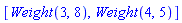 [Weight(3, 8), Weight(4, 5)]