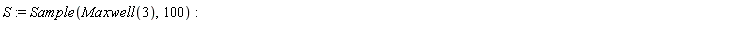 S := Sample(Maxwell(3), 100)