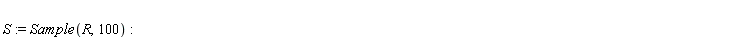 S := Sample(R, 100)