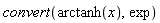 convert(arctanh(x), exp)
