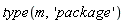 type(m, 'package')