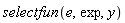selectfun(e, exp, y)