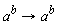 (a)^(b)->(a)^(b)
