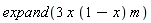 expand(3*x*(1-x)*m)