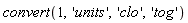convert(1, 'units', 'clo', 'tog')