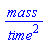 mass/time^2