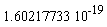 1.60217733*10^(-19)