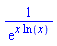 1/exp(x*ln(x))