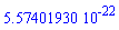 0.557401930e-21