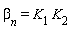 beta[n] = K[1]*K[2]