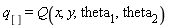q[] = Q(x, y, theta[1], theta[2])