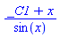 (_C1+x)/sin(x)