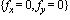 {f[x] = 0, f[y] = 0}