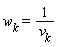 w[k] = 1/v[k]