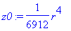 z0 := 1/6912*r^4