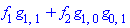f[1]*g[1, 1]+f[2]*g[1, 0]*g[0, 1]