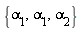 {alpha[1], alpha[2]}