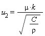 u[2] = mu*k/sqrt(C/rho)