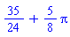 35/24+(5/8)*Pi