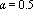 alpha = Float(5, -1)