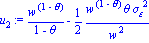 u[2] := w^(1-theta)/(1-theta)-1/2*w^(1-theta)*theta*sigma[epsilon]^2/w^2