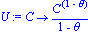 U := proc (C) options operator, arrow; C^(1-theta)/(1-theta) end proc