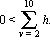 0 < sum(h[v], v = 2 .. 10)