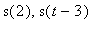 s(2), s(t-3)