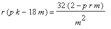 r*(p*k-18*m) = 32*(2-p*r*m)/(m^2)