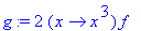g := 2*proc (x) options operator, arrow; x^3 end proc*f