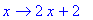 proc (x) options operator, arrow; 2*x+2 end proc