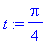 t := 1/4*Pi