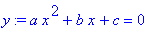 y := a*x^2+b*x+c = 0