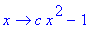 proc (x) options operator, arrow; c*x^2-1 end proc