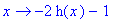 proc (x) options operator, arrow; -2*h(x)-1 end proc
