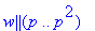 w || (p .. p^2)