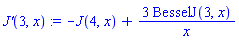 `J'`(3, x) := -J(4, x)+3*BesselJ(3, x)/x