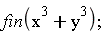 fin(x^3+y^3)