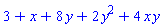 3+x+8*y+2*y^2+4*x*y