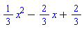 (1/3)*x^2-(2/3)*x+2/3