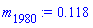 m[1980] := .118