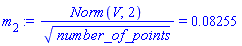m[2] := Norm(V, 2)/number_of_points^(1/2) = 0.8255e-1