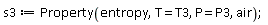 s3 := ThermophysicalData:-Property(entropy, T = T3, P = P3, air);