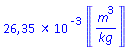 0.2635126281e-1*Units:-Unit(m^3/kg)