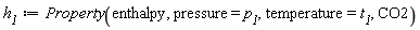 h__1 := ThermophysicalData:-Property(enthalpy, pressure = p__1, temperature = t__1, CO2)