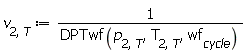 v[2, T] := Units:-Standard:-`/`(DPTwf(p[2, T], T[2, T], wf[cycle]))
