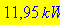 11.95223508*kW