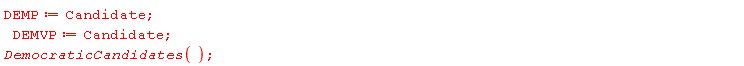 DEMP := Candidate;