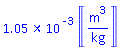 0.1048957566e-2*Units:-Unit(m^3/kg)