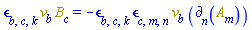 Physics:-LeviCivita[b, c, k]*Physics:-`*`(v[b], B[c](X)) = -Physics:-LeviCivita[b, c, k]*Physics:-LeviCivita[c, m, n]*Physics:-`*`(v[b], Physics:-d_[n](A[m](X), [X]))
